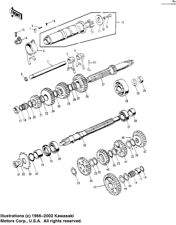 Transmission/change drum