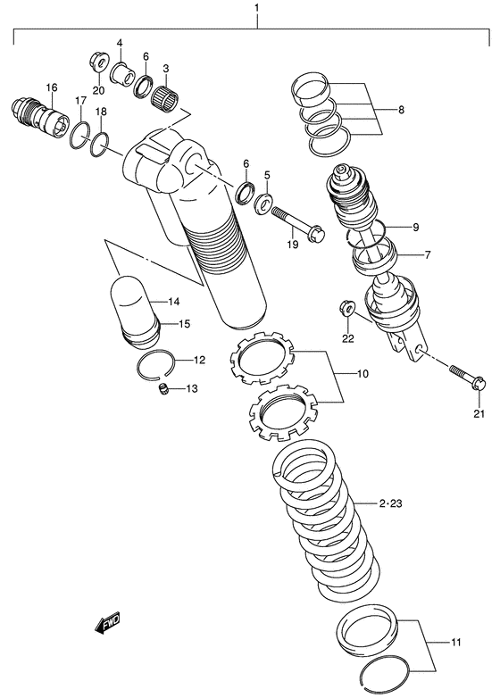 Rear shock absorber