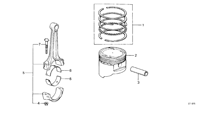 Piston/connecting rod