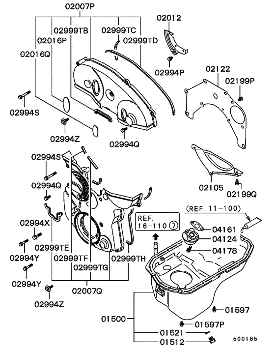 Cover,rear plate & oil pan