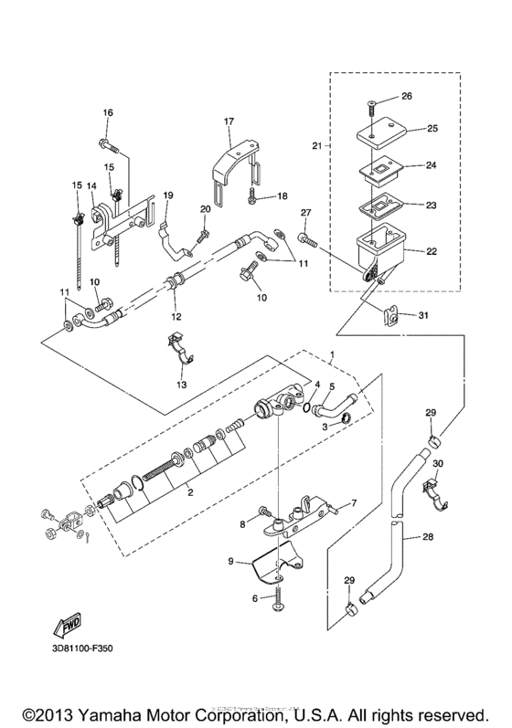 Rear master cylinder