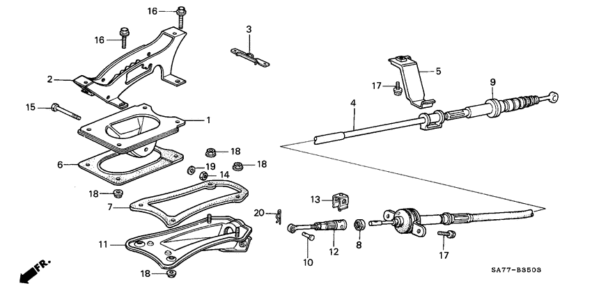 Select lever bracket
