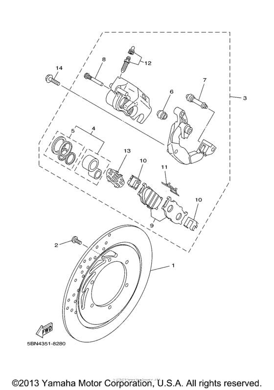 Front brake caliper