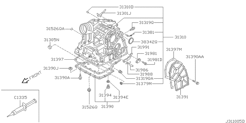 Torque converter,housing & case