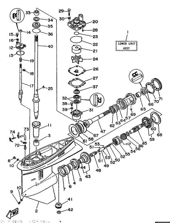 Lower casing drive 1