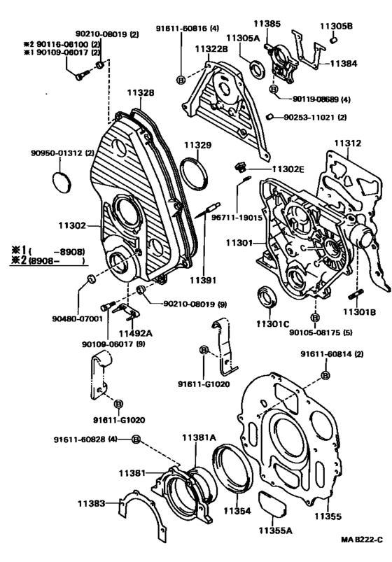 Timing Gear Cover & Rear End Plate