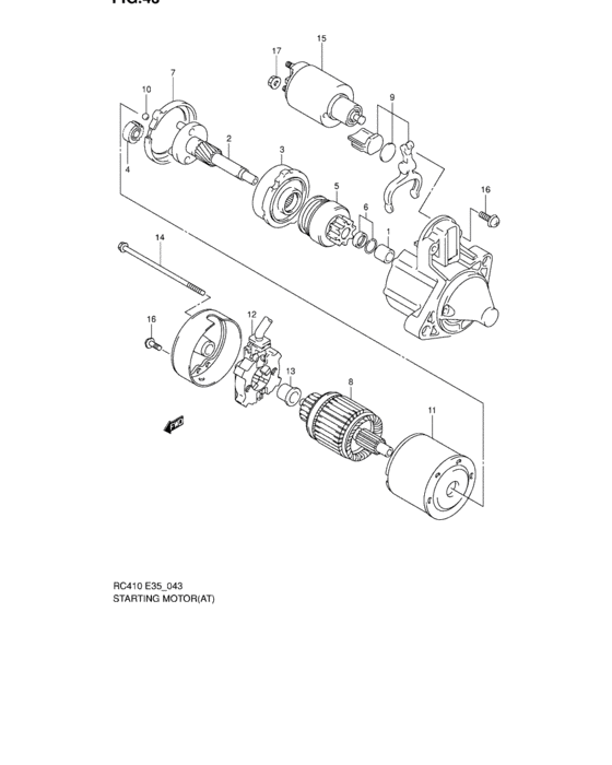 Starting motor
