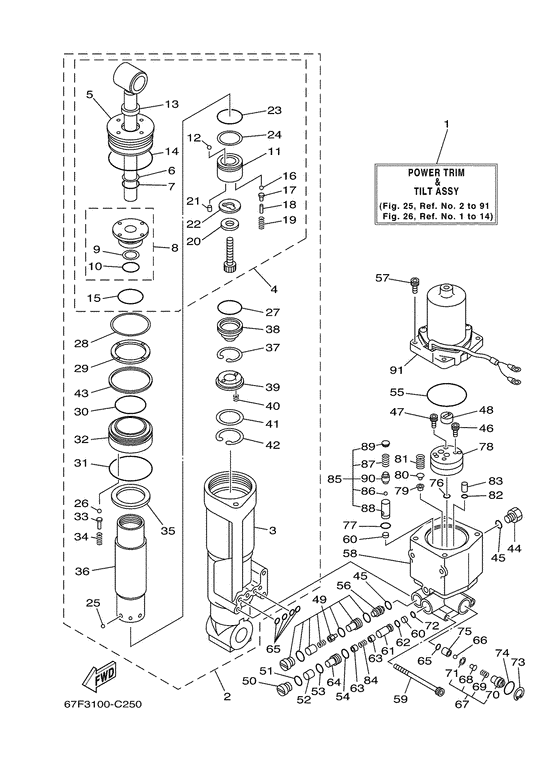 Power trim & tilt assy 1