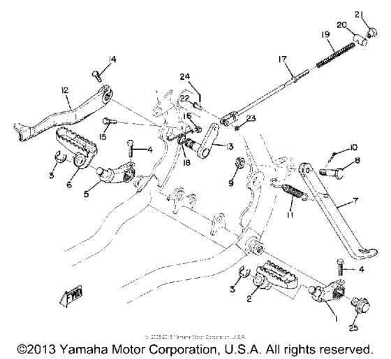 Stand - footrest - brake pedal