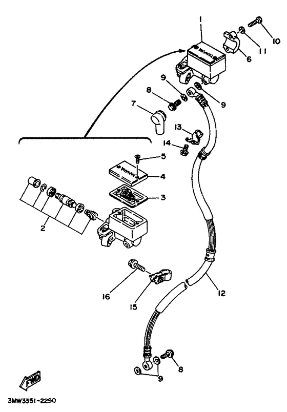 Front master cylinder