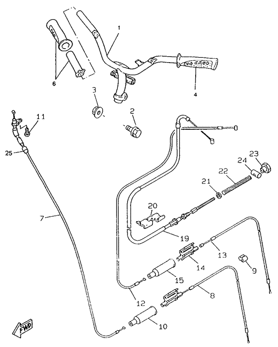 Steering handle & cable