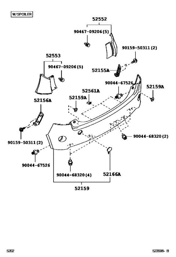 Rear Bumper & Bumper Stay
