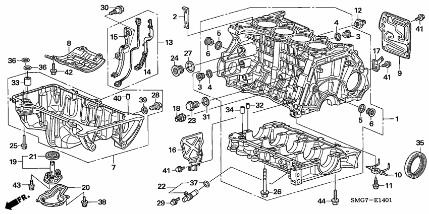 Cylinder block/oil pan