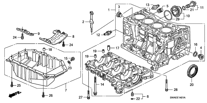Cylinder block/oil pan
