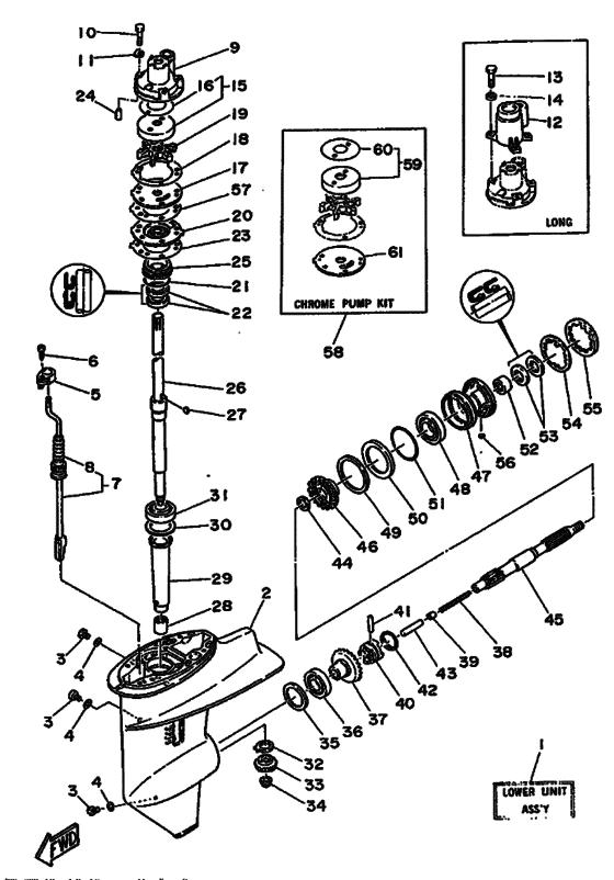 Lower casing & drive 1