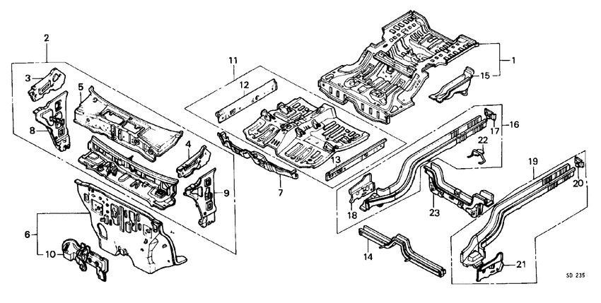 Body structure components