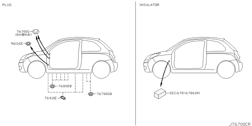 Body side fitting