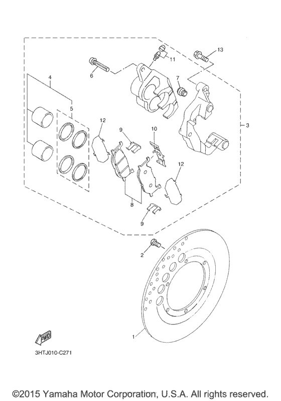 Front brake caliper