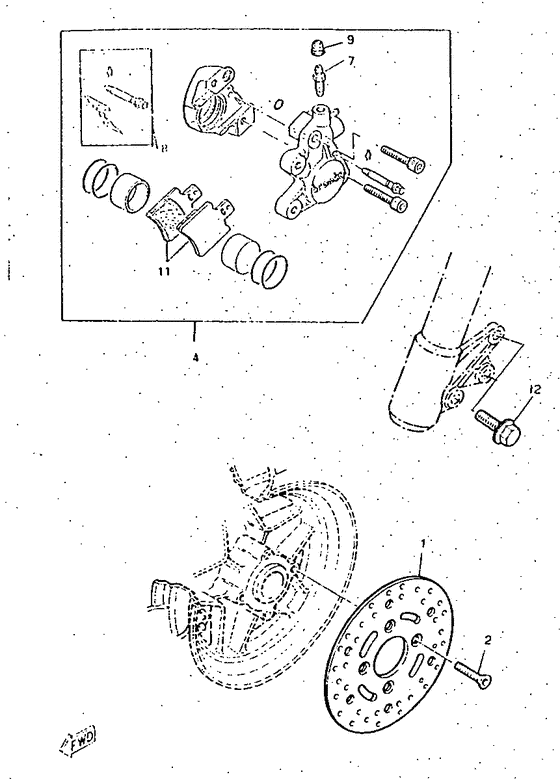 Front brake. caliper