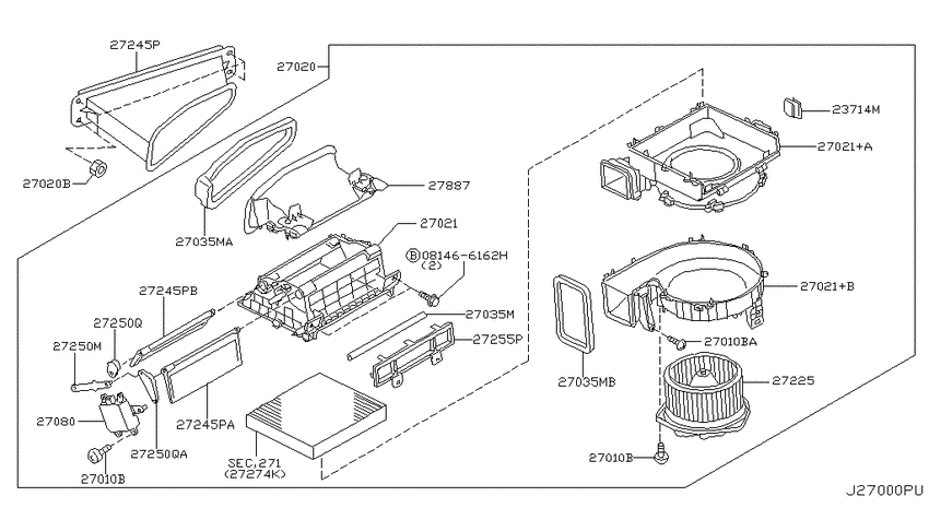Heater & blower unit