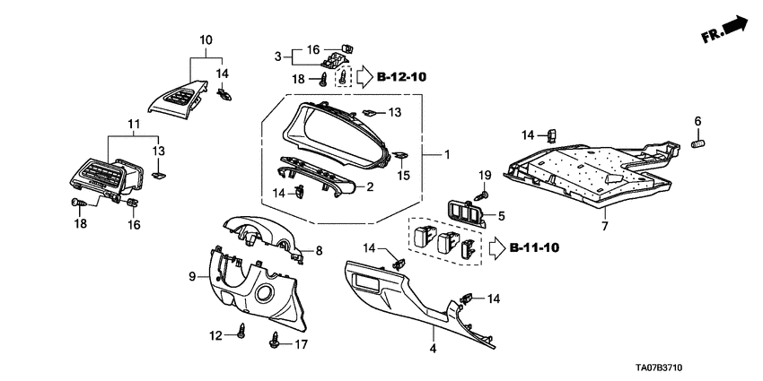 Instrument panel garnish