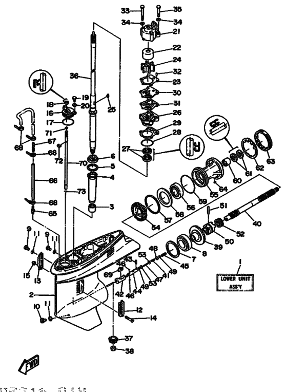 Lower casing & drive 1