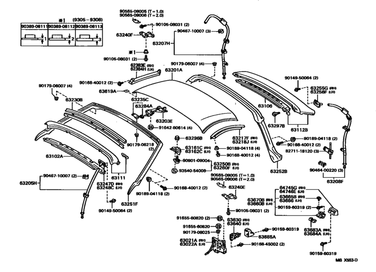 Roof Panel & Back Window Glass