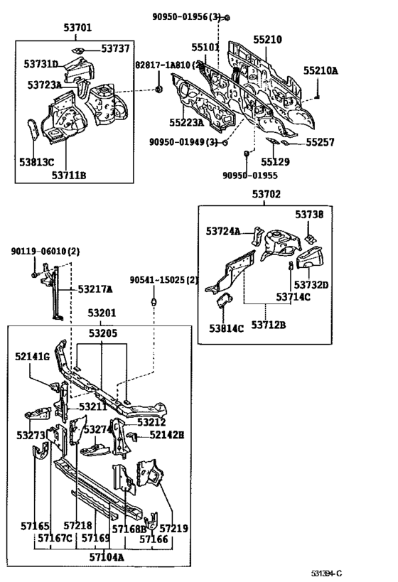 Front Fender Apron & Dash Panel