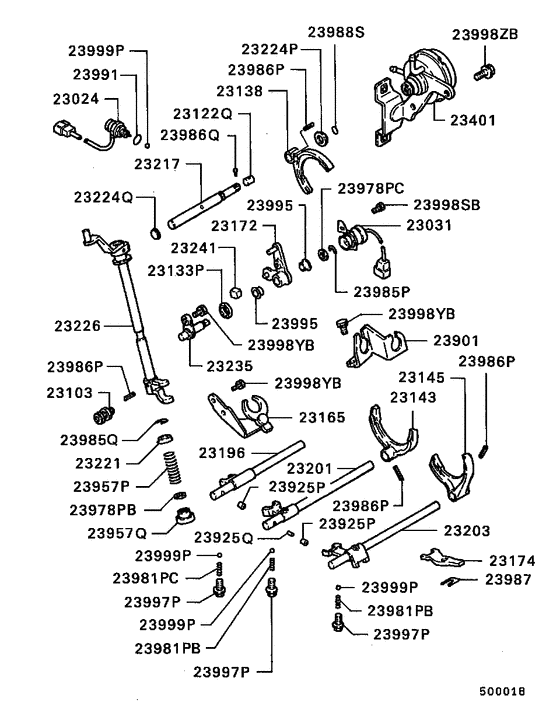 M/t gearshift control
