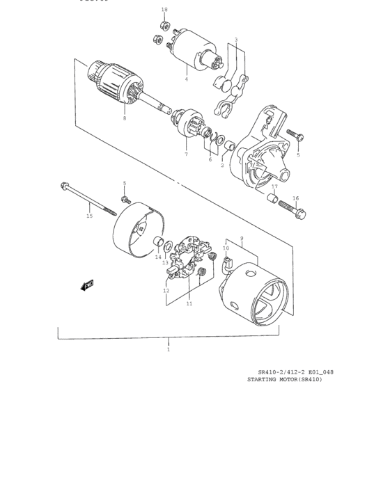 Starting motor