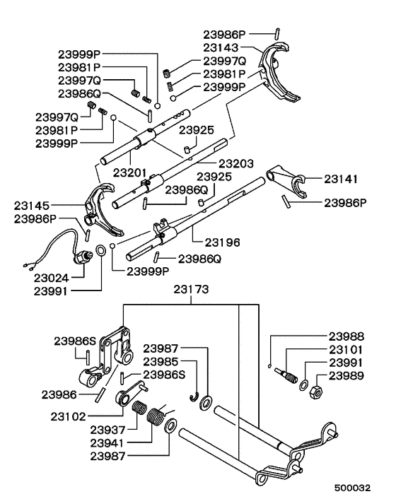 M/t gearshift control