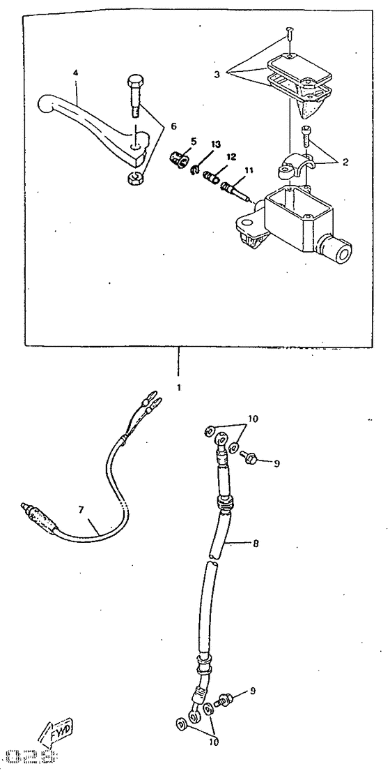 Front master cylinder