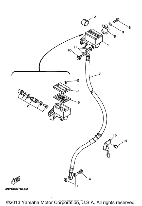 Front master cylinder