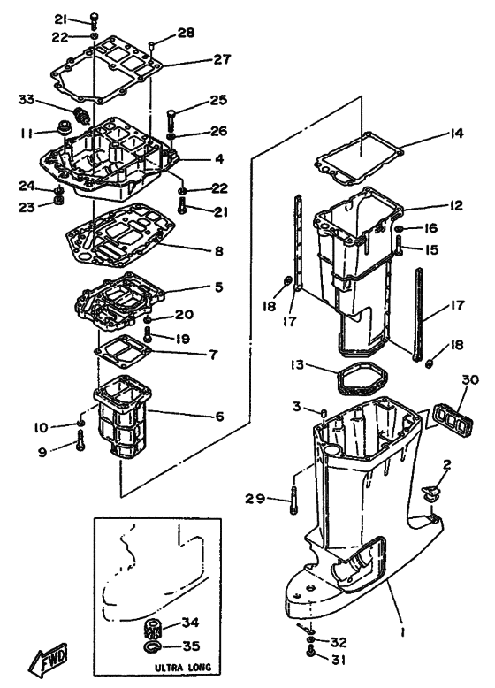 Upper casing