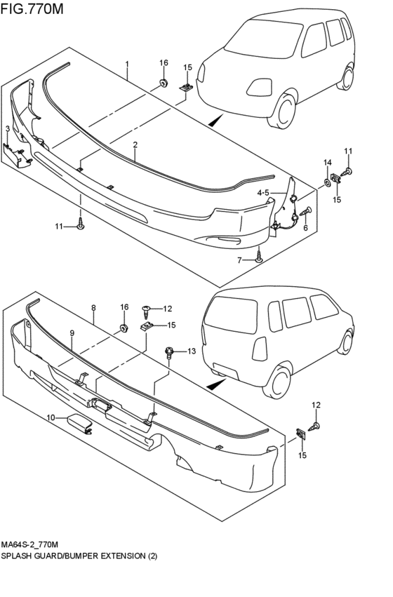 splash guard / bumper extension