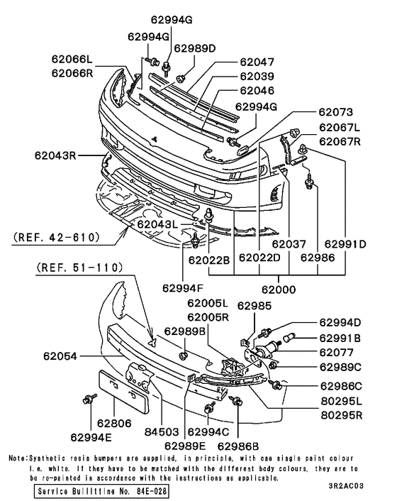 Front bumper & support