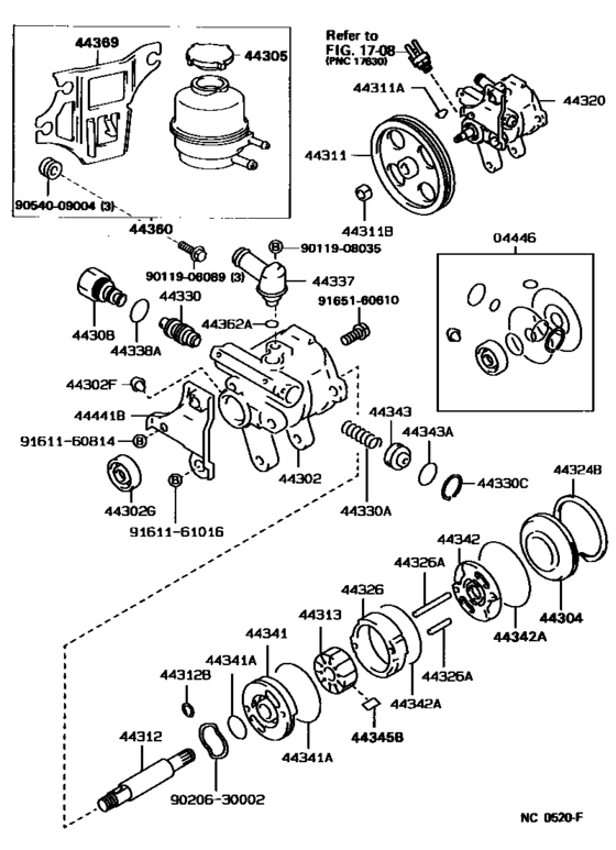 Vane Pump & Reservoir (Power Steering)