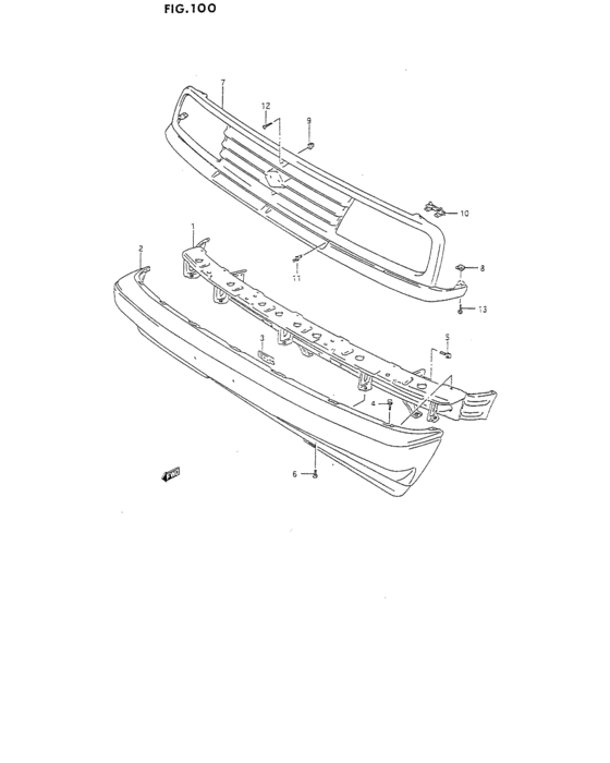 Front bumper and grille