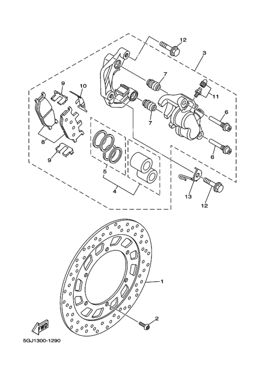Front brake caliper