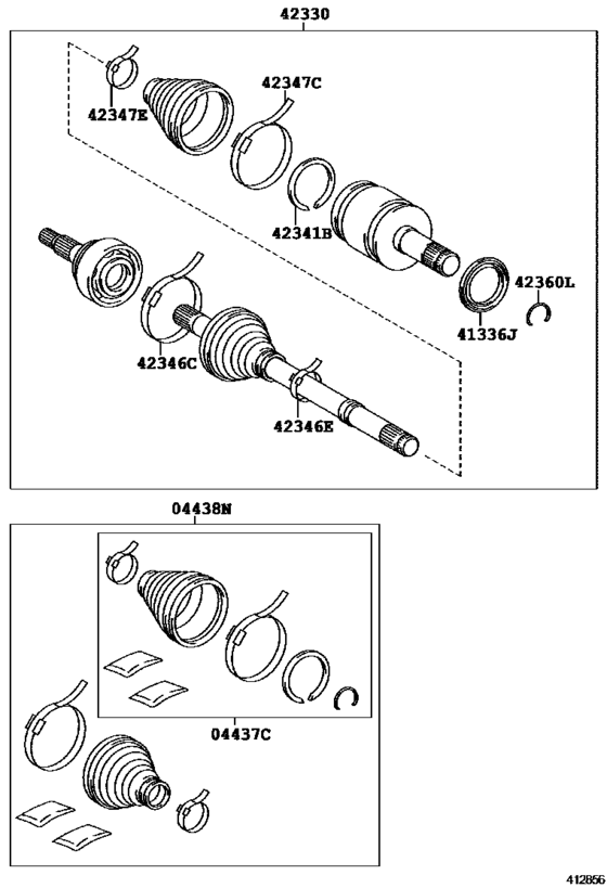Rear Axle Shaft & Hub