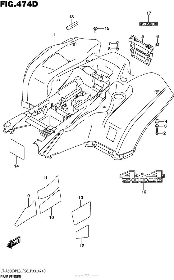 Rear Fender (Lt-A500Xpzl6 P33)