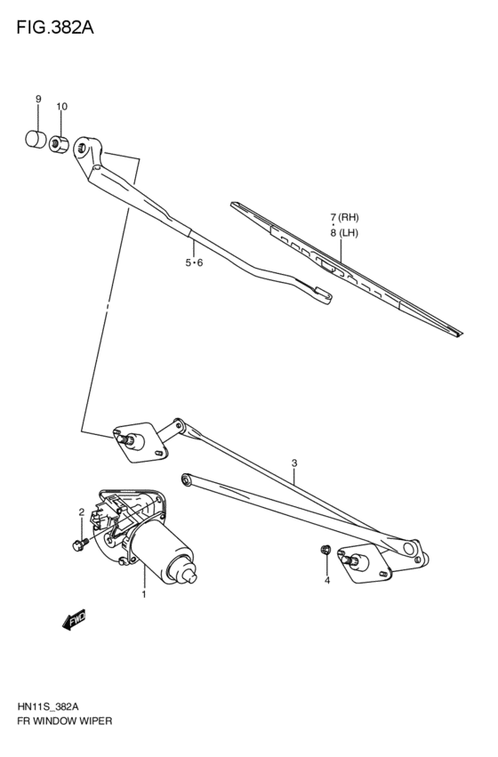 front wind windshield wiper