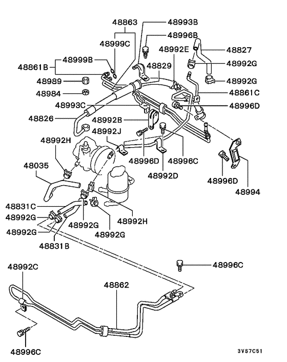 Power steering oil line