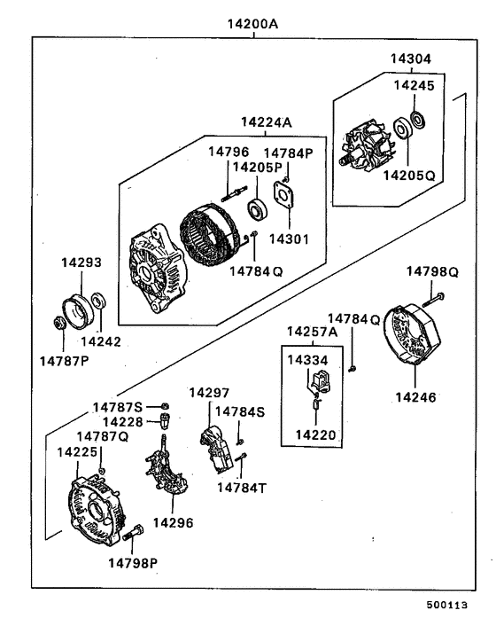 Alternator & vacuum pump