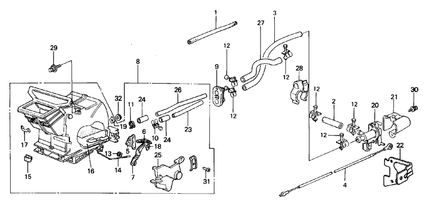 Heater unit/water hose