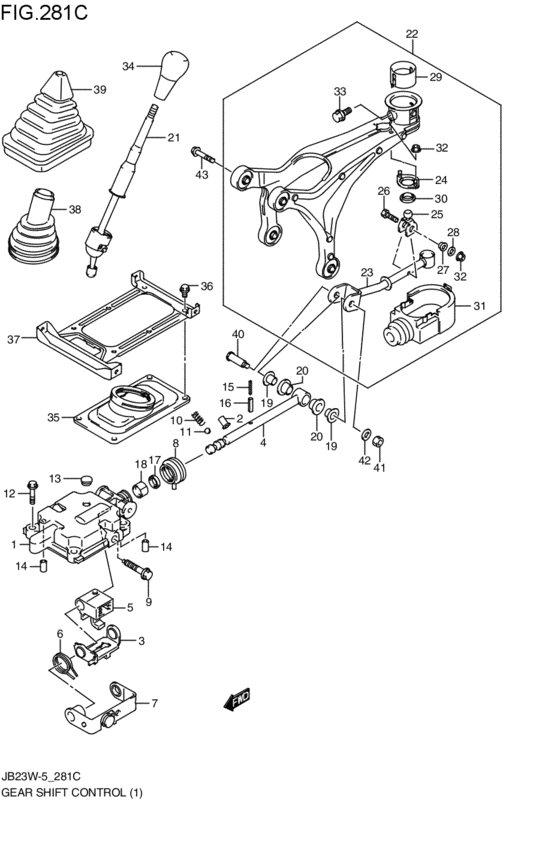 Управление переключением передач для Suzuki JIMNY JB23W, год 2004