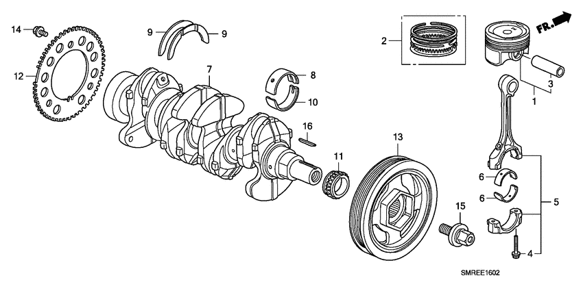 Crankshaft/piston