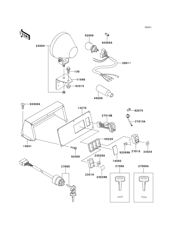 Headlight(s)/ignition switch