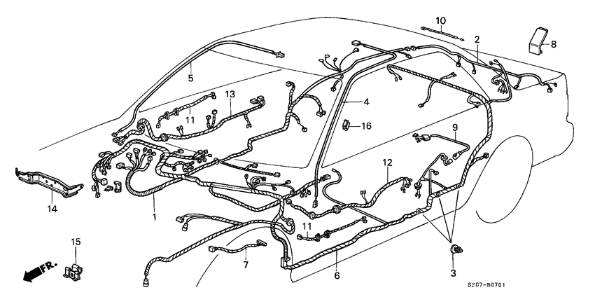 Cabin wire harness