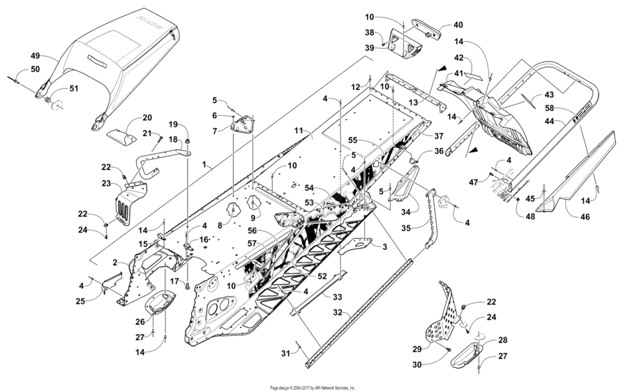 Tunnel, Rear Bumper, And Snowflap Assembly